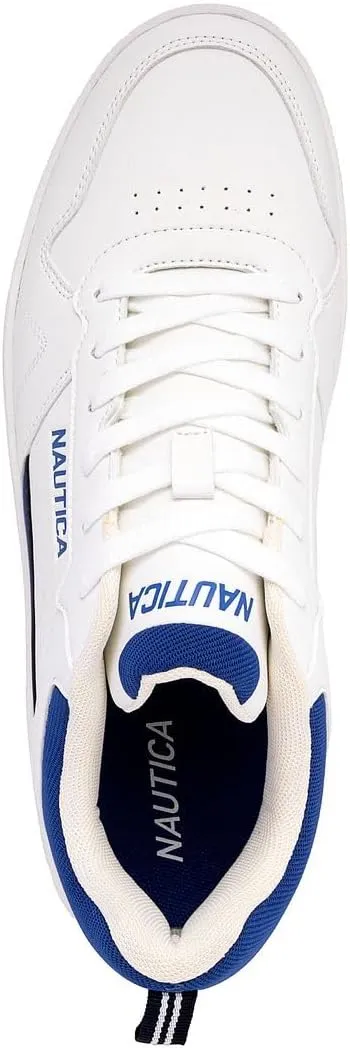 Nautica Men's Classic Low-Top Sneakers  Retro Lace-Up Casual Shoes for Tennis and Basketball-Inspired Style