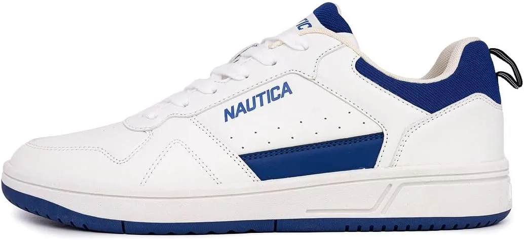 Nautica Men's Classic Low-Top Sneakers  Retro Lace-Up Casual Shoes for Tennis and Basketball-Inspired Style