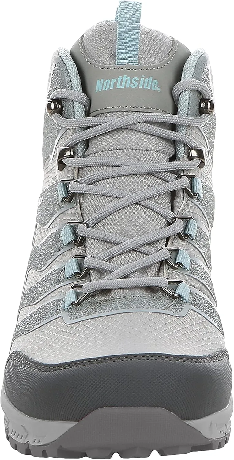 Northside Womens Hargrove Mid Waterproof Hiking Boots - Waterproof Sealed Membrane with Lightweight Compression Moulded EVA Midsole - Speed Lacing System Rubber Traction Outsole