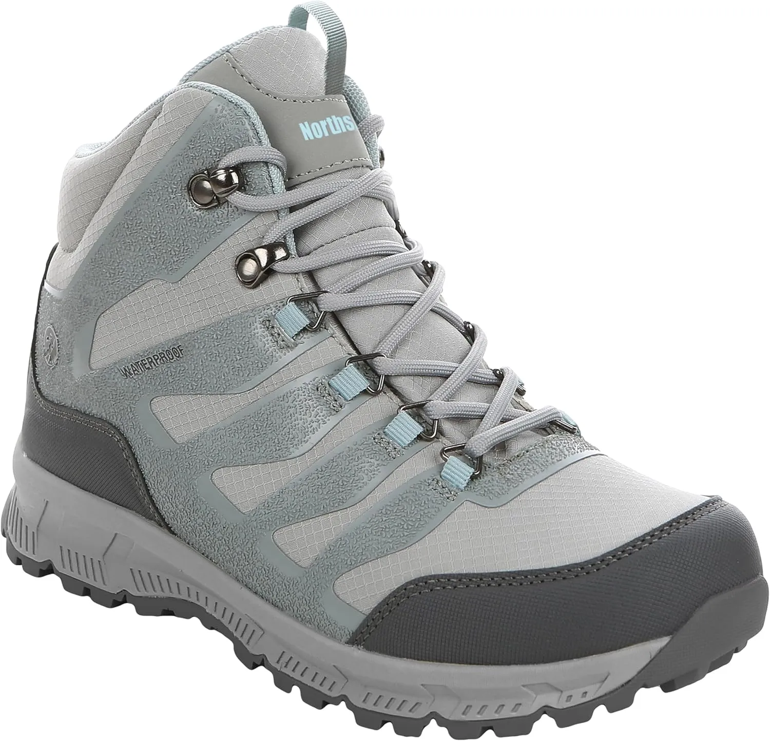 Northside Womens Hargrove Mid Waterproof Hiking Boots - Waterproof Sealed Membrane with Lightweight Compression Moulded EVA Midsole - Speed Lacing System Rubber Traction Outsole