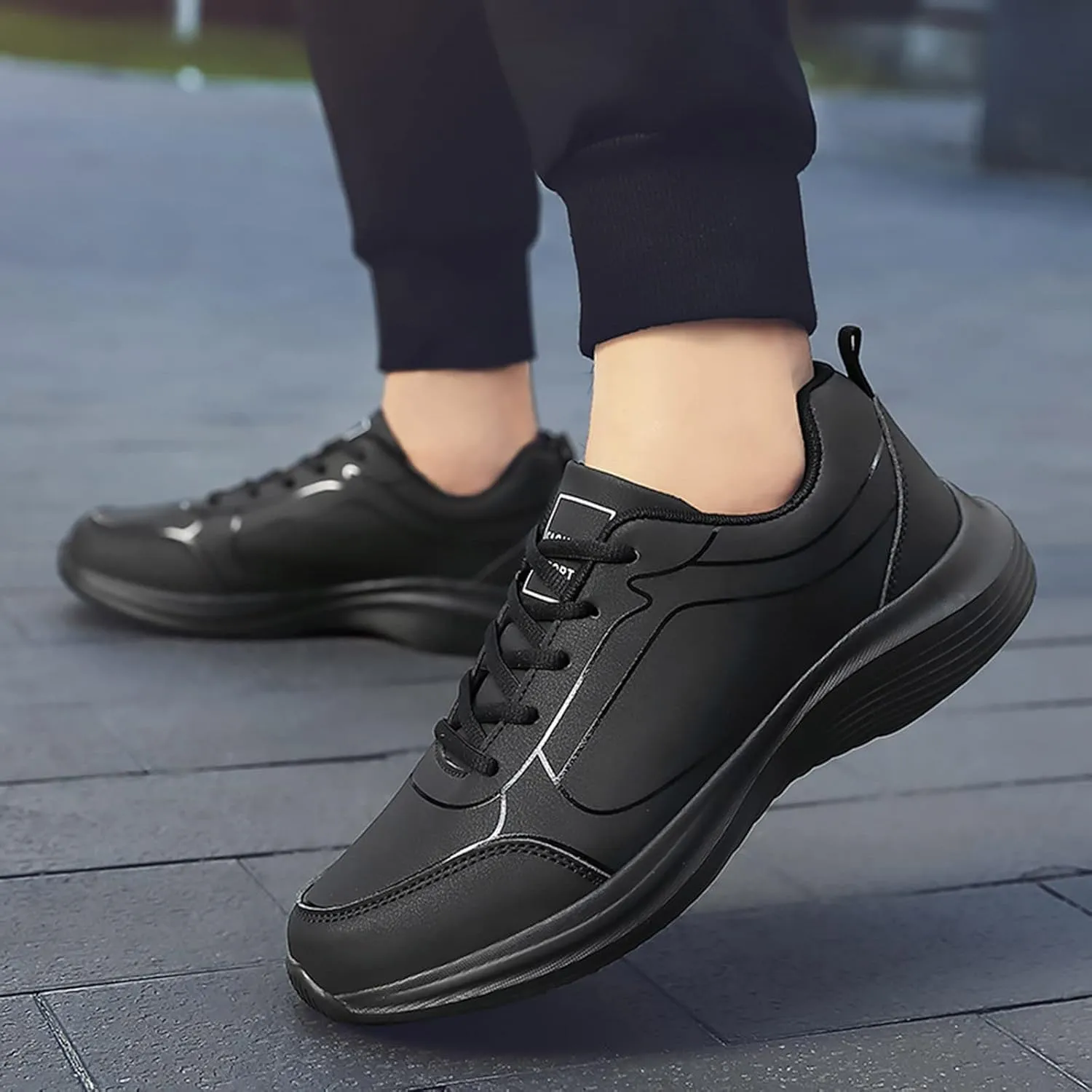 Outdoor Jogging Sneakers for Men Casual Sneaker Mesh Breathable Walking Shoe Lightweight Diabetic Shoes for Men