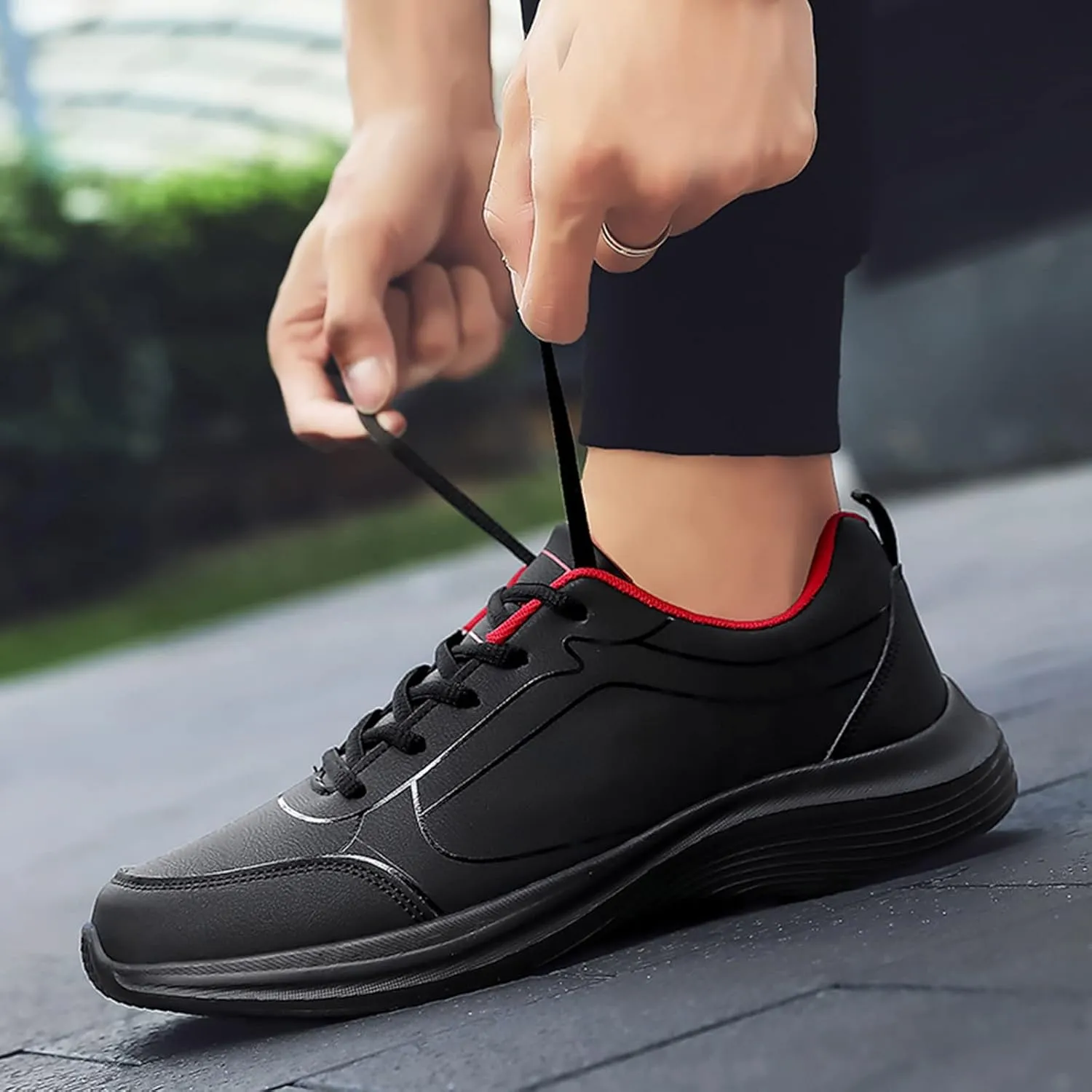 Outdoor Jogging Sneakers for Men Casual Sneaker Mesh Breathable Walking Shoe Lightweight Diabetic Shoes for Men