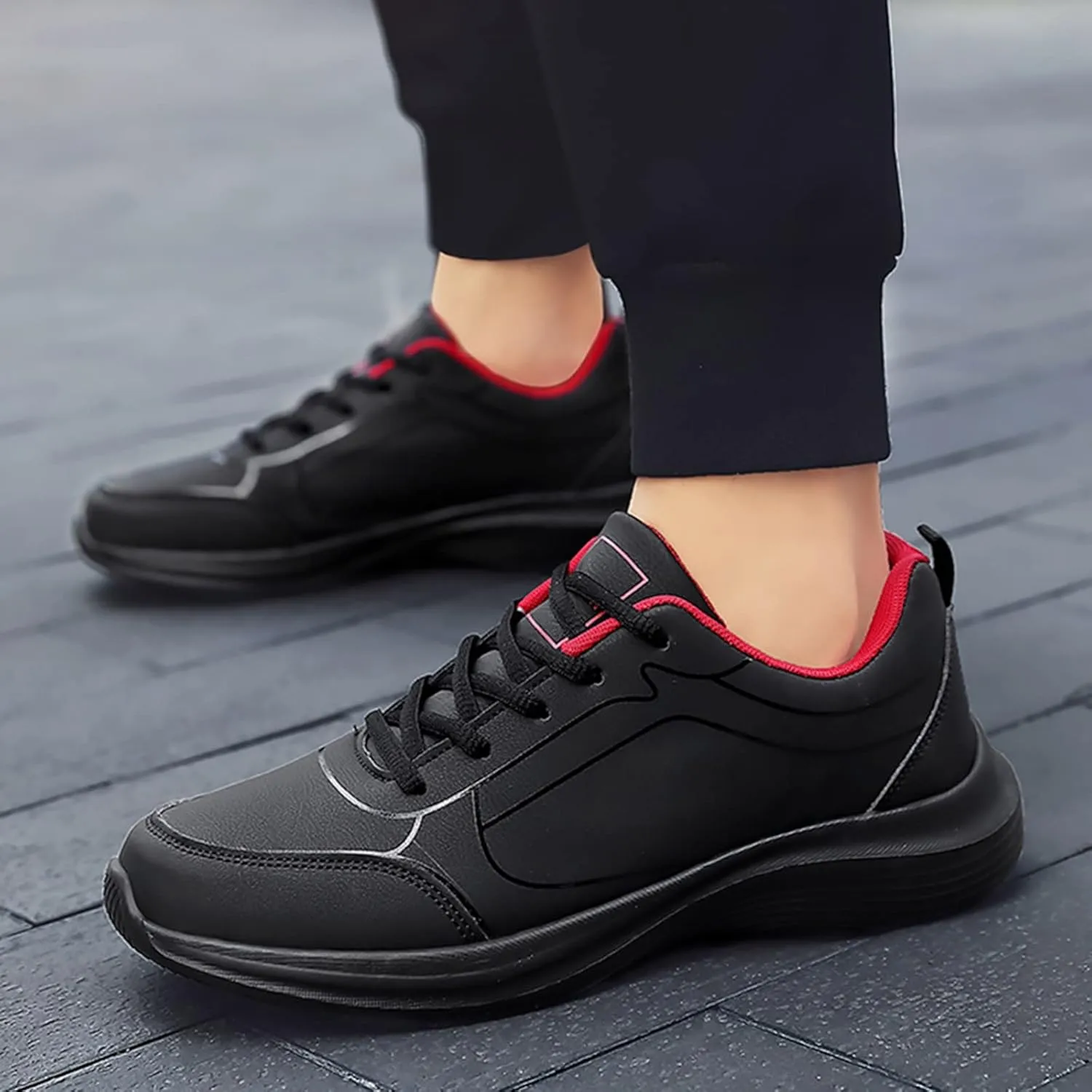 Outdoor Jogging Sneakers for Men Casual Sneaker Mesh Breathable Walking Shoe Lightweight Diabetic Shoes for Men