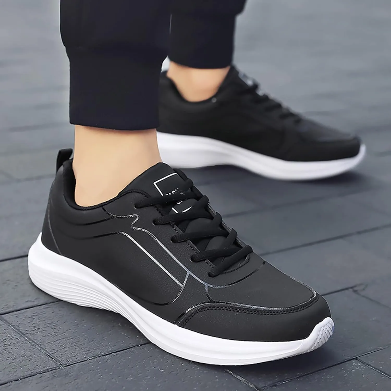 Outdoor Jogging Sneakers for Men Casual Sneaker Mesh Breathable Walking Shoe Lightweight Diabetic Shoes for Men