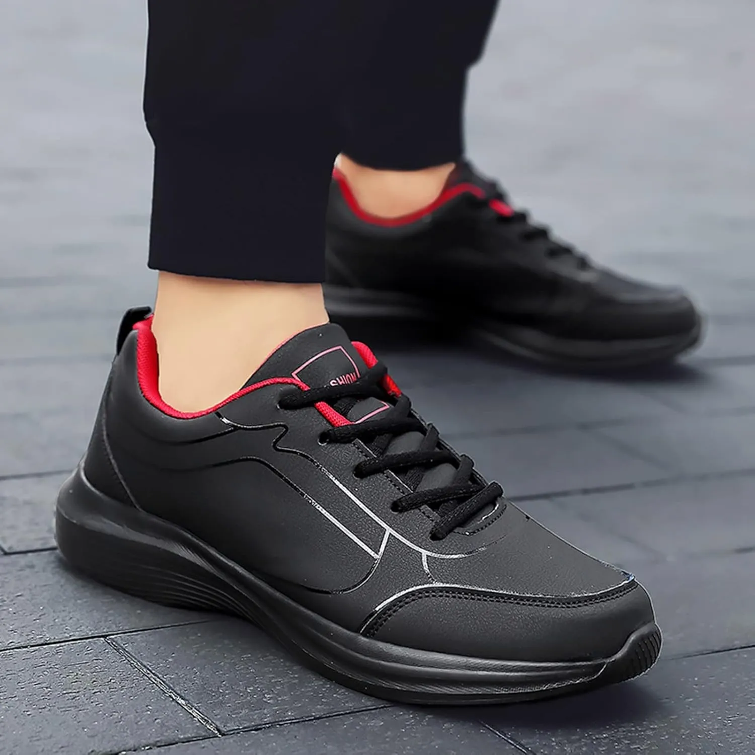 Outdoor Jogging Sneakers for Men Casual Sneaker Mesh Breathable Walking Shoe Lightweight Diabetic Shoes for Men