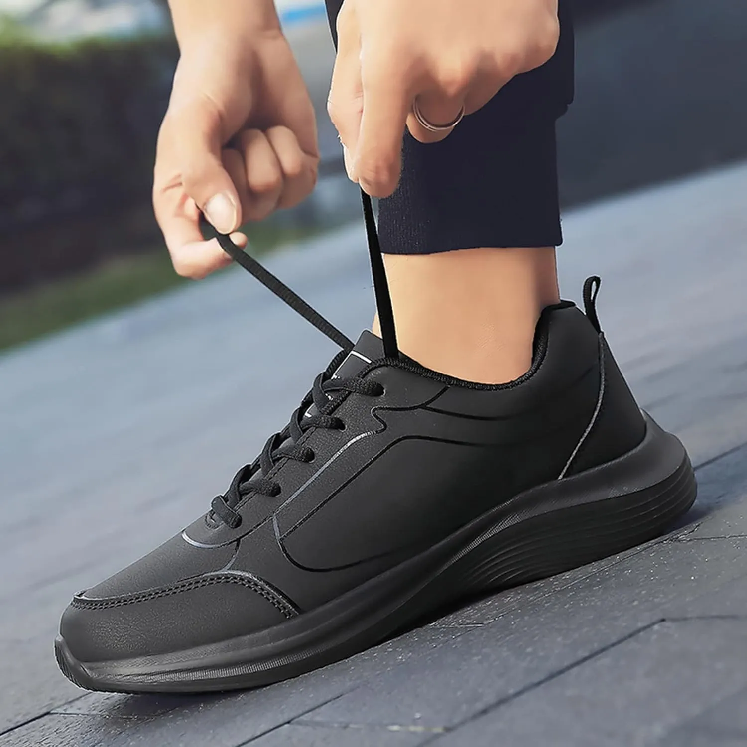 Outdoor Jogging Sneakers for Men Casual Sneaker Mesh Breathable Walking Shoe Lightweight Diabetic Shoes for Men