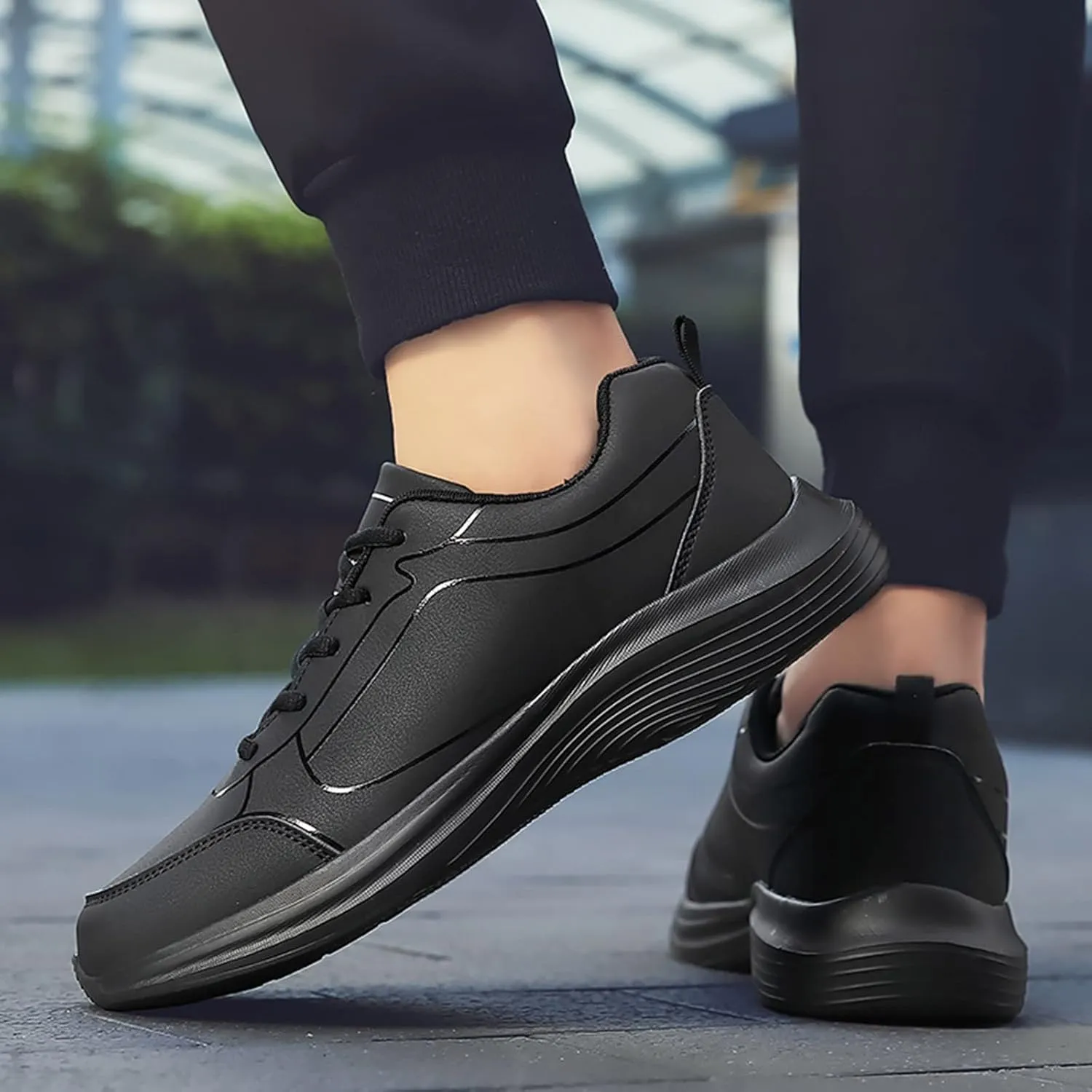 Outdoor Jogging Sneakers for Men Casual Sneaker Mesh Breathable Walking Shoe Lightweight Diabetic Shoes for Men