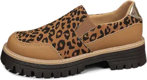 Oxford Shoes for Women Wide Platform Loafers Chunky Penny Loafers Slip-Ons Business Shoes Comfy Moccasins Shoe