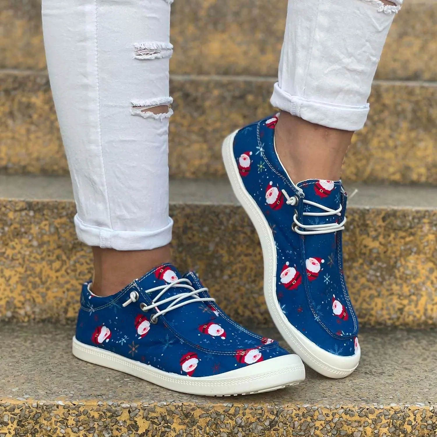 Plaid Sneakers Women Walking Sneakers for Women Wide Width Mens Loafers Christmas Sneakers for Women 2024 Fashion Casual Comfy Soft October 11-12