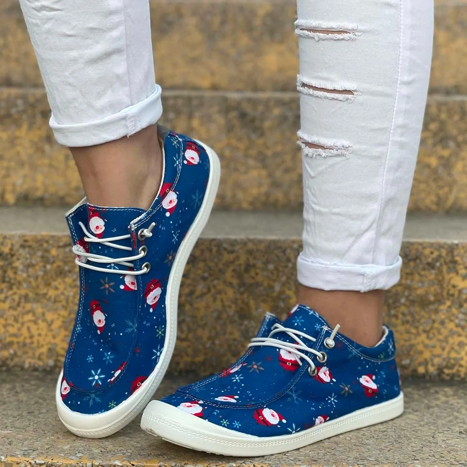 Plaid Sneakers Women Walking Sneakers for Women Wide Width Mens Loafers Christmas Sneakers for Women 2024 Fashion Casual Comfy Soft October 11-12