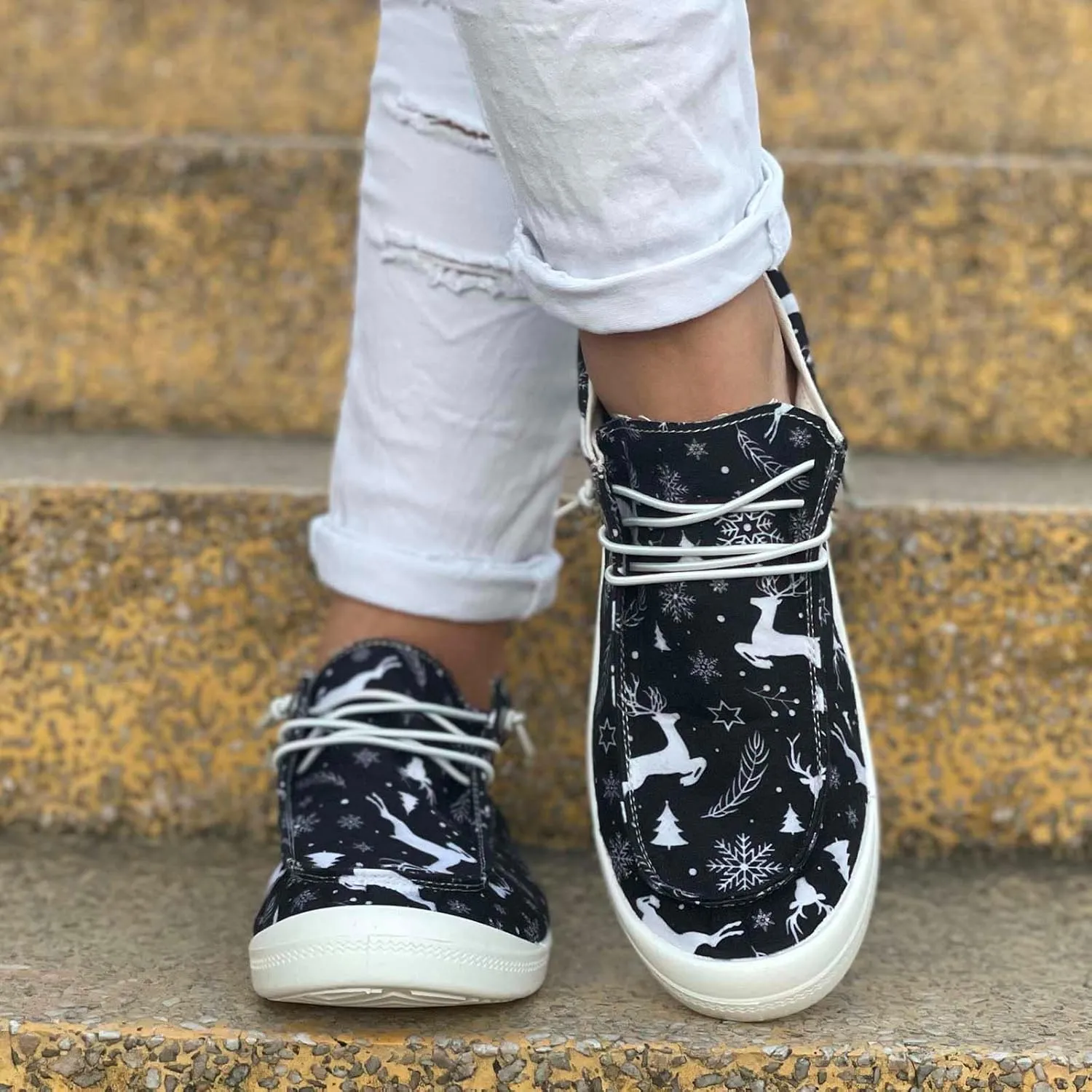 Plaid Sneakers Women Walking Sneakers for Women Wide Width Mens Loafers Christmas Sneakers for Women 2024 Fashion Casual Comfy Soft October 11-12