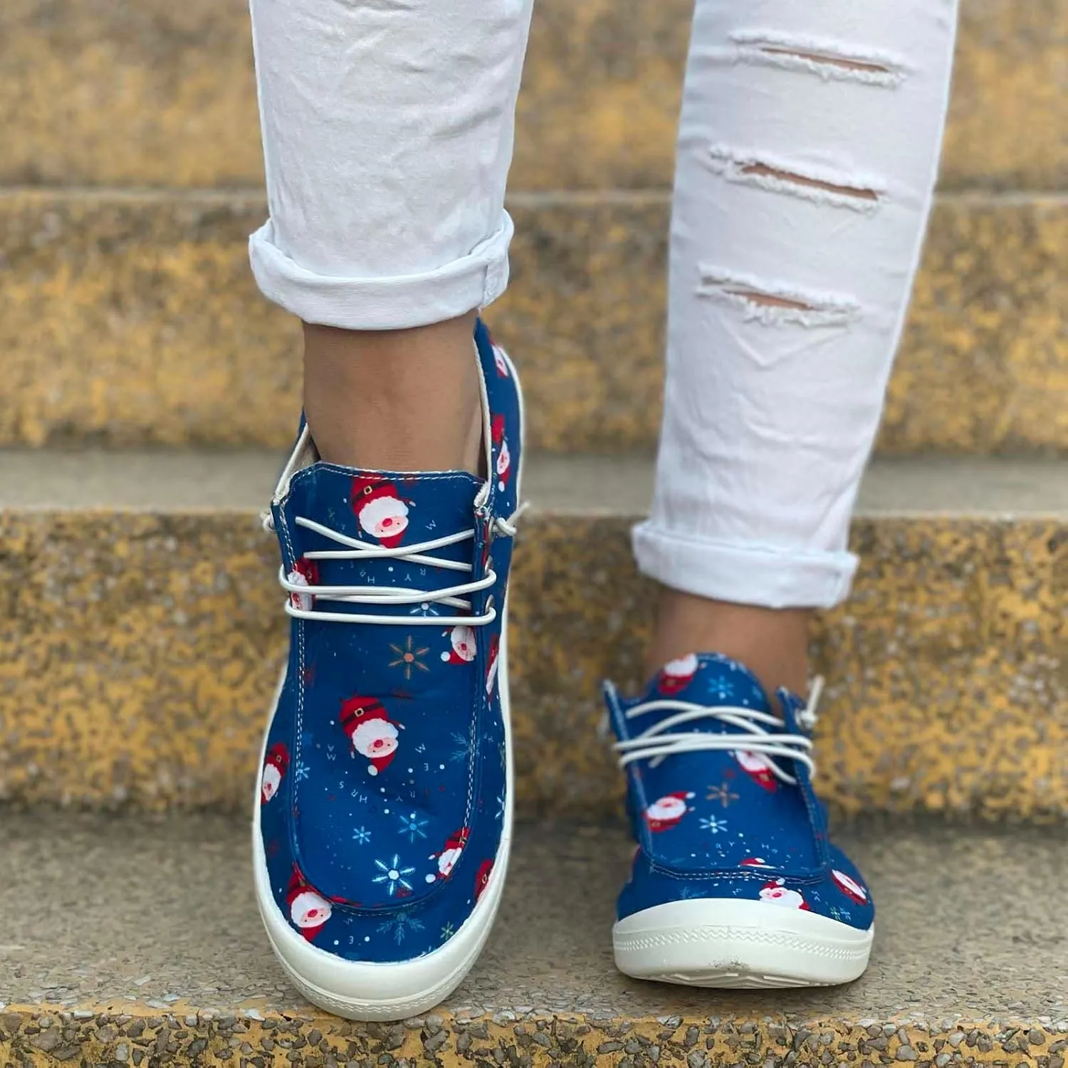 Plaid Sneakers Women Walking Sneakers for Women Wide Width Mens Loafers Christmas Sneakers for Women 2024 Fashion Casual Comfy Soft October 11-12