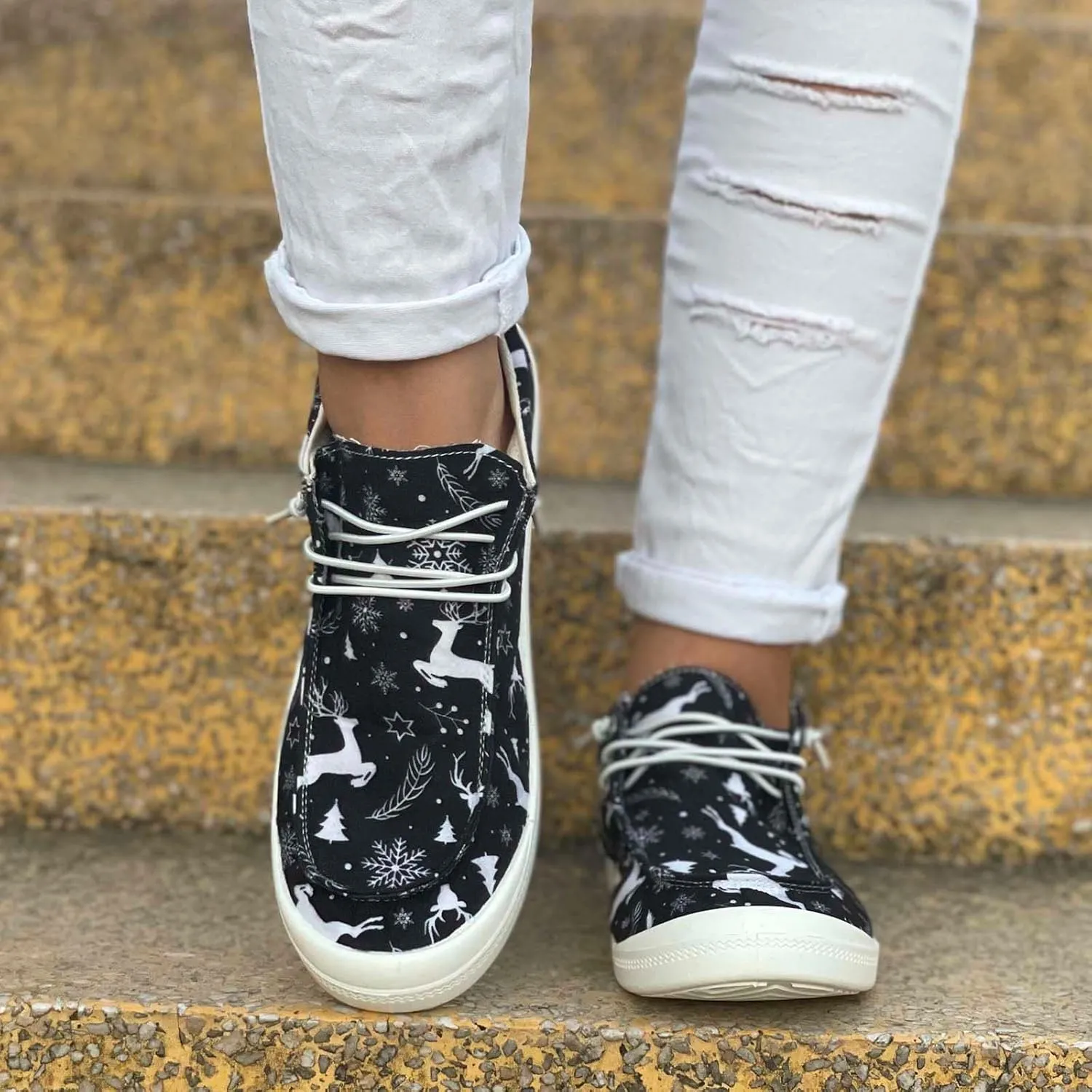 Plaid Sneakers Women Walking Sneakers for Women Wide Width Mens Loafers Christmas Sneakers for Women 2024 Fashion Casual Comfy Soft October 11-12