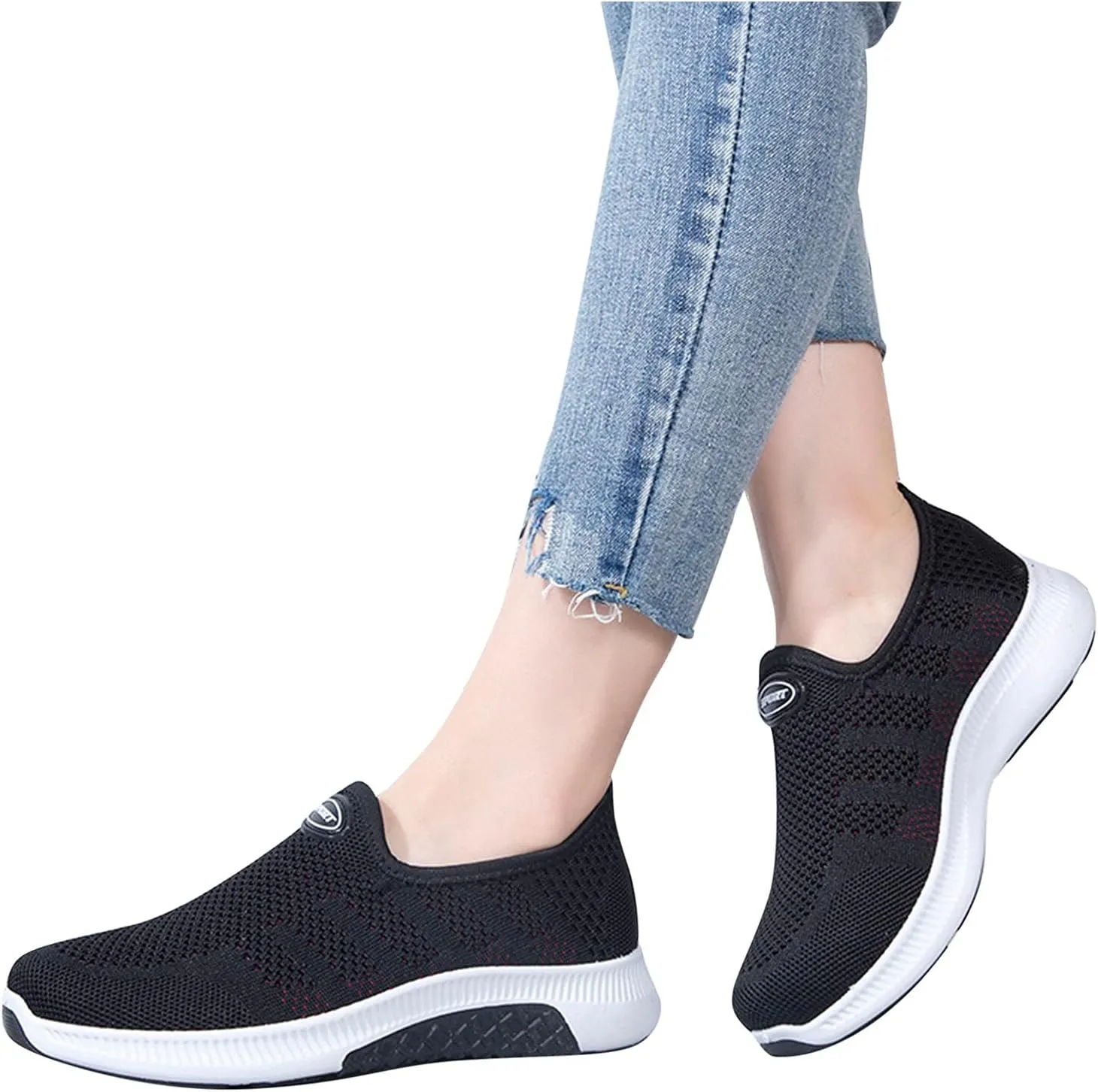 Plantar Fasciitis Work Shoes Women Non Slip Tenis Antideslizantes para Mujer Azul Marino Black Sneakers for Women Casual Sneakers for Women 2023 Wide Toe Non Slip Work Shoes Womens