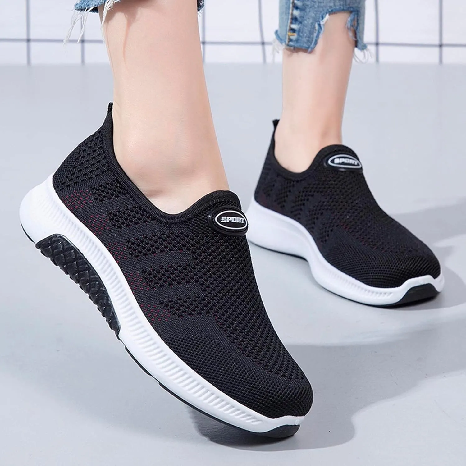 Plantar Fasciitis Work Shoes Women Non Slip Tenis Antideslizantes para Mujer Azul Marino Black Sneakers for Women Casual Sneakers for Women 2023 Wide Toe Non Slip Work Shoes Womens