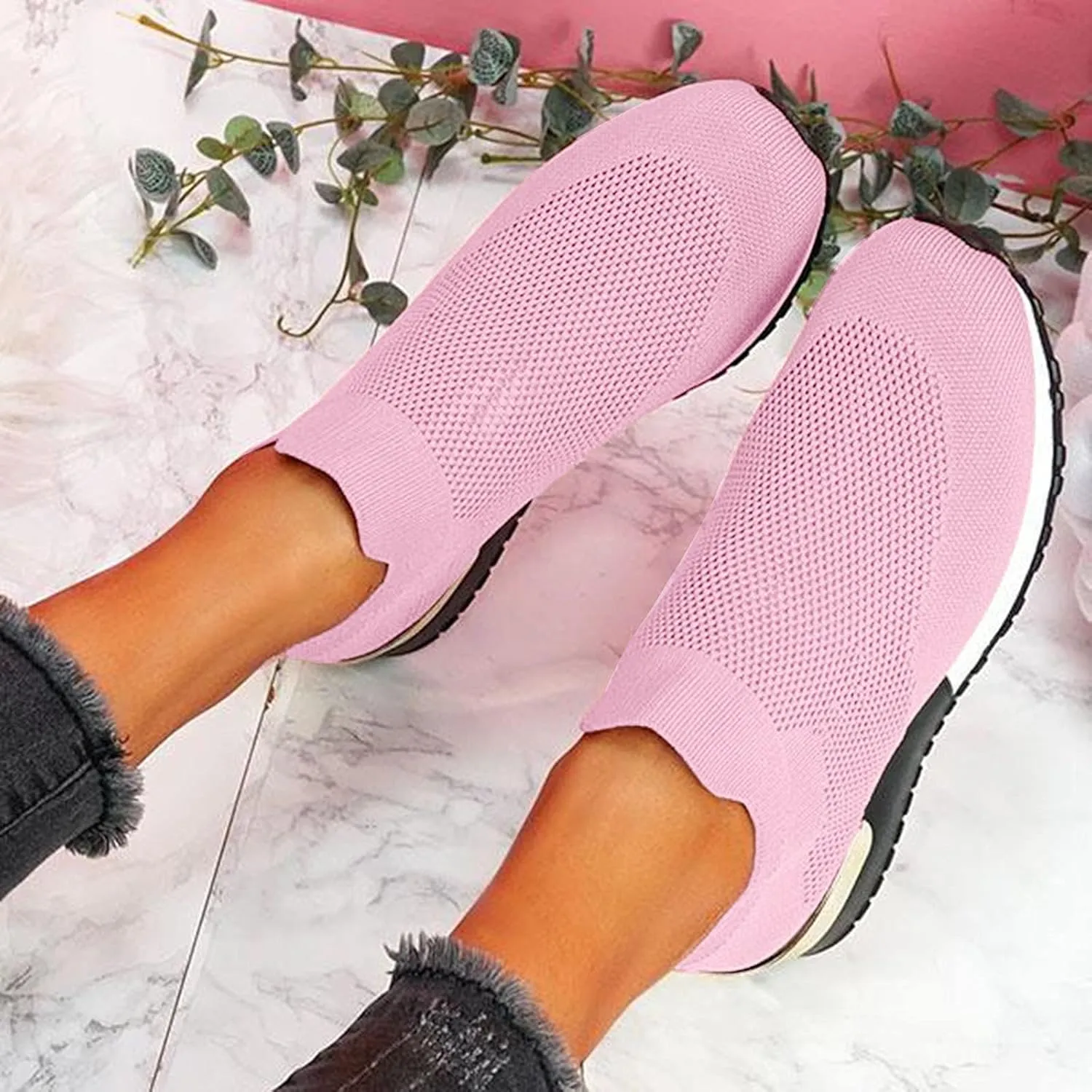 Platform Wedge Sneakers for Women 2023 Walking Shoes Women Wide Width Size 11 Brown Walking Shoes Women Comfort Fall Platform Sneakers for Women 2023 Black Non Slip Womens Shoes Work Wide 8.5