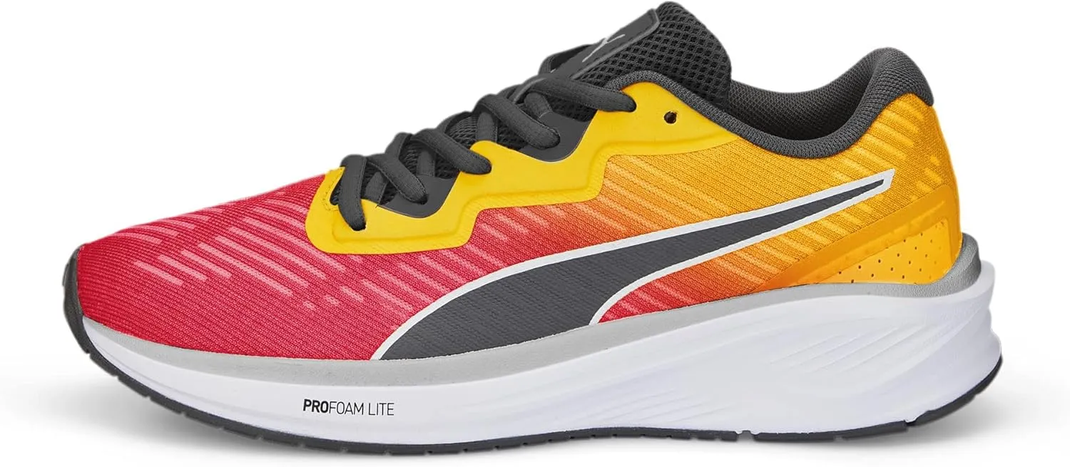 PUMA Men's Aviator Running Shoes, Black-Silver, 12