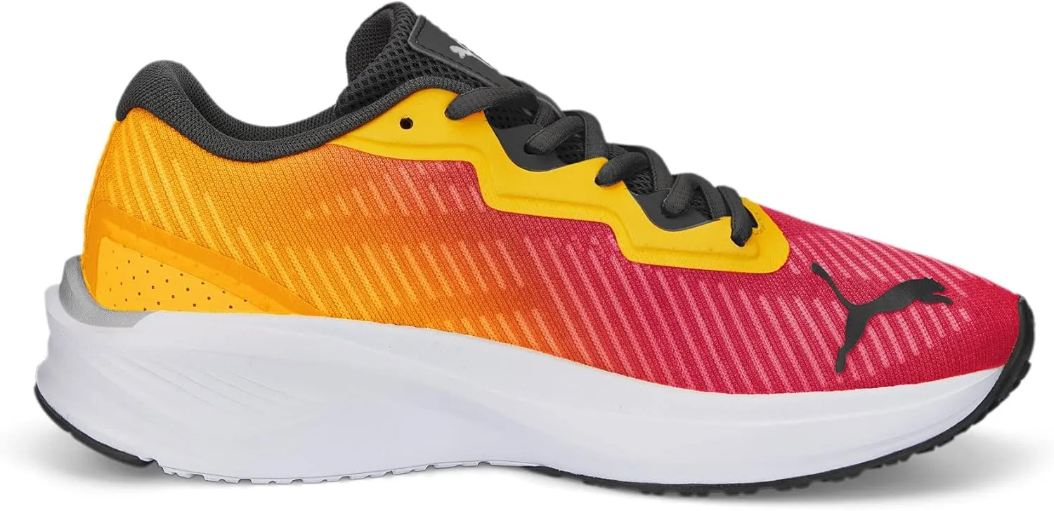 PUMA Men's Aviator Running Shoes, Black-Silver, 12