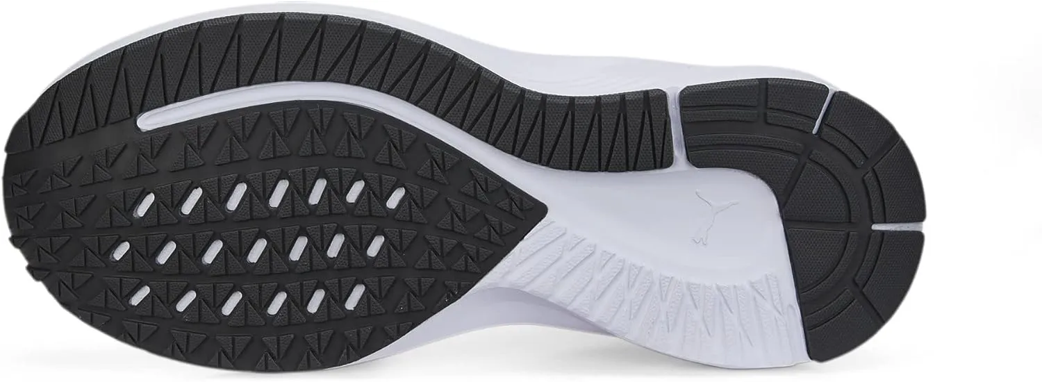PUMA Men's Aviator Running Shoes, Black-Silver, 12