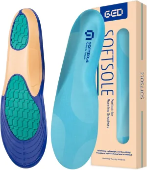 Running Insoles for Men - GED Sports Inserts for Plantar Fasciitis Relief, Arch Support for Runners and Athletics - Orthotic Inserts for Stability and Cushioning, Minimize Foot Fatigue （US 9-9.5）