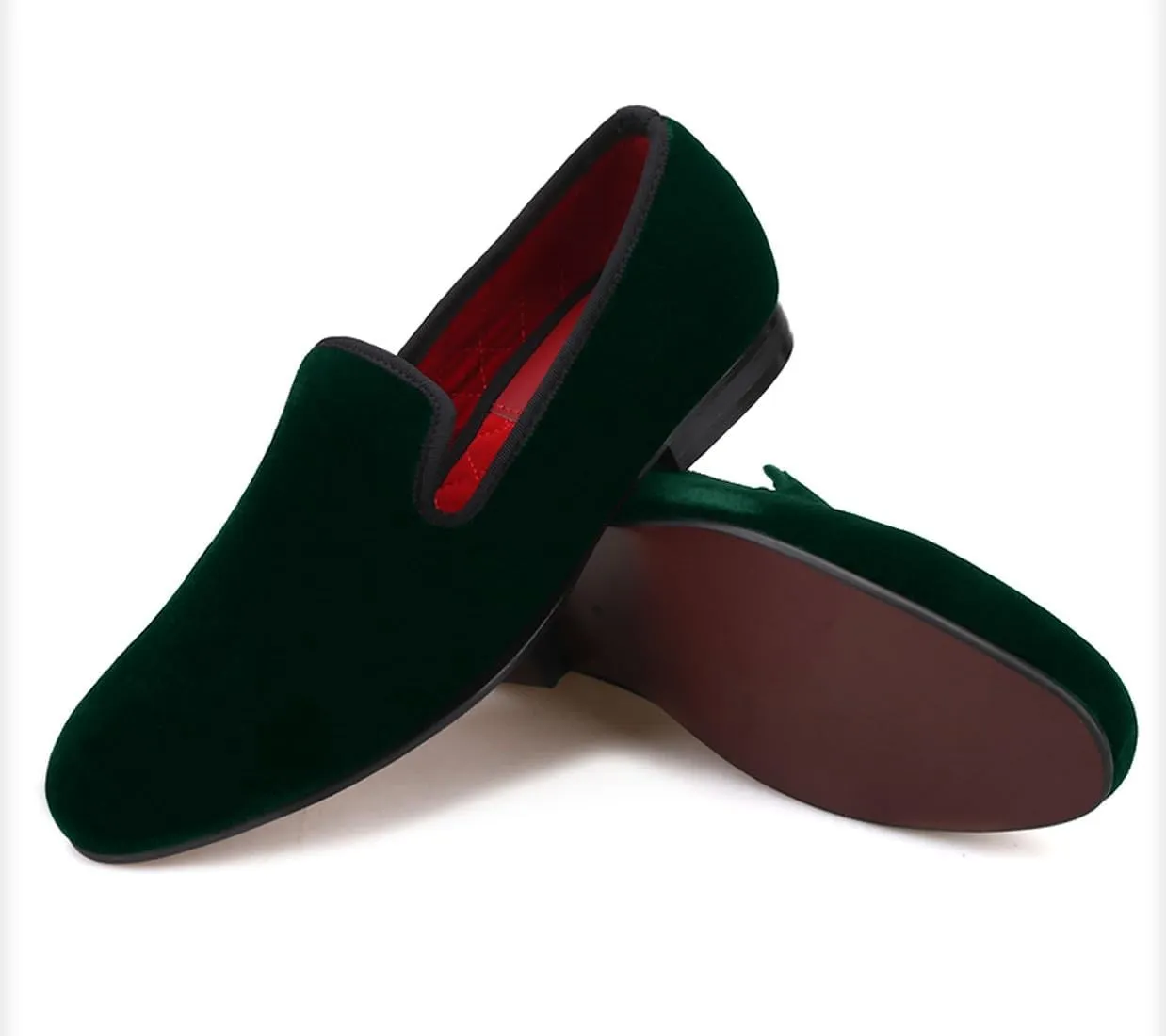 Santimon Mens Loafers Slip On Wedding Dress Velvet Penny Loafers Fashion Tuxedo Casual Business Luxury Suede Shoes Prom Smoking Party Disco Moccasins for Men