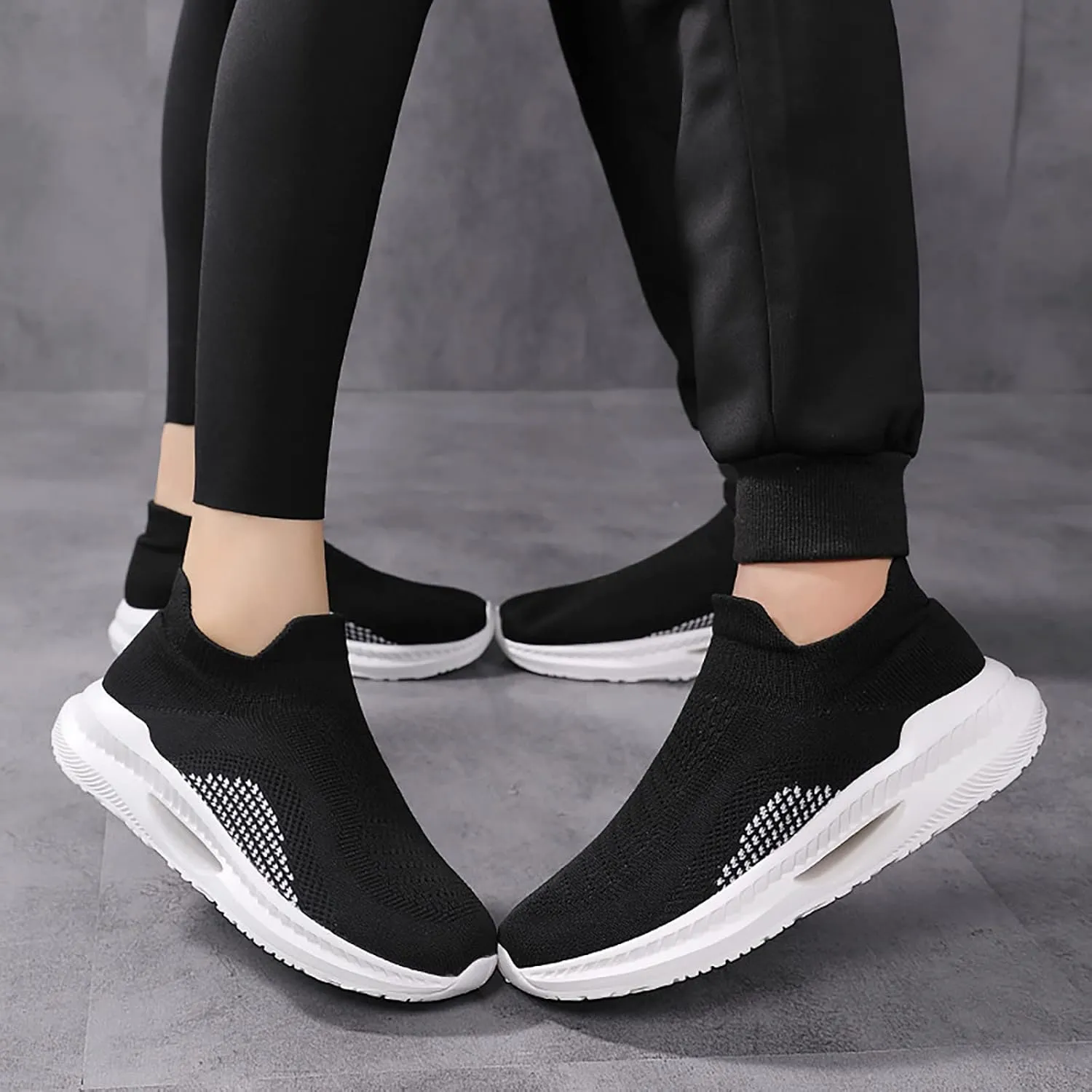 SBGMoSJ Plantar Fasciitis Women Shoes Slip On Sneakers Women Platform Black Shoes Women Dressy Booties Chunky Sneakers Women Women's Shoes for Everyday Use