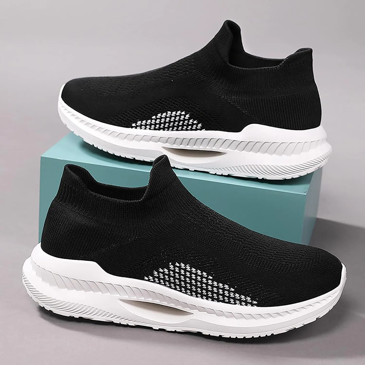 SBGMoSJ Plantar Fasciitis Women Shoes Slip On Sneakers Women Platform Black Shoes Women Dressy Booties Chunky Sneakers Women Women's Shoes for Everyday Use