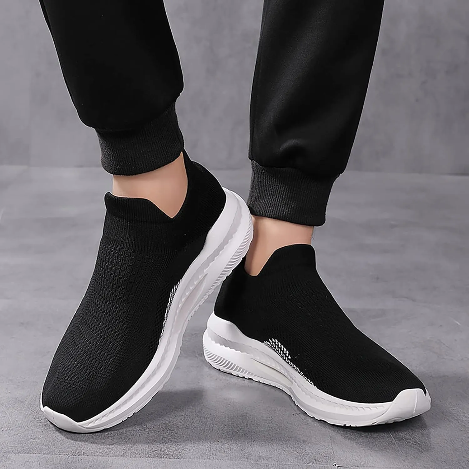 SBGMoSJ Plantar Fasciitis Women Shoes Slip On Sneakers Women Platform Black Shoes Women Dressy Booties Chunky Sneakers Women Women's Shoes for Everyday Use
