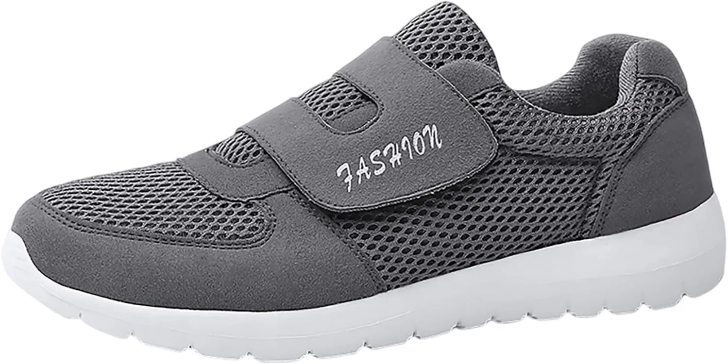 SBGMoSJ Platform Sneakers for Women 6 Wide Senior Womens Slip On Light Weight Walking Shoes Black Shoes Women Casual Dressy Womens White Sneakers Casual Slip On Zapatillas Ortopedicas para Mujer