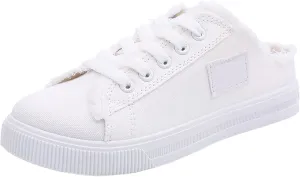 Slip On Sneakers Women Canvas Shoes Women's Mules & Clogs Fashion Comfortable Mules Womens Non Slip Loafers Casual Backless Shoes Slip On Shoe