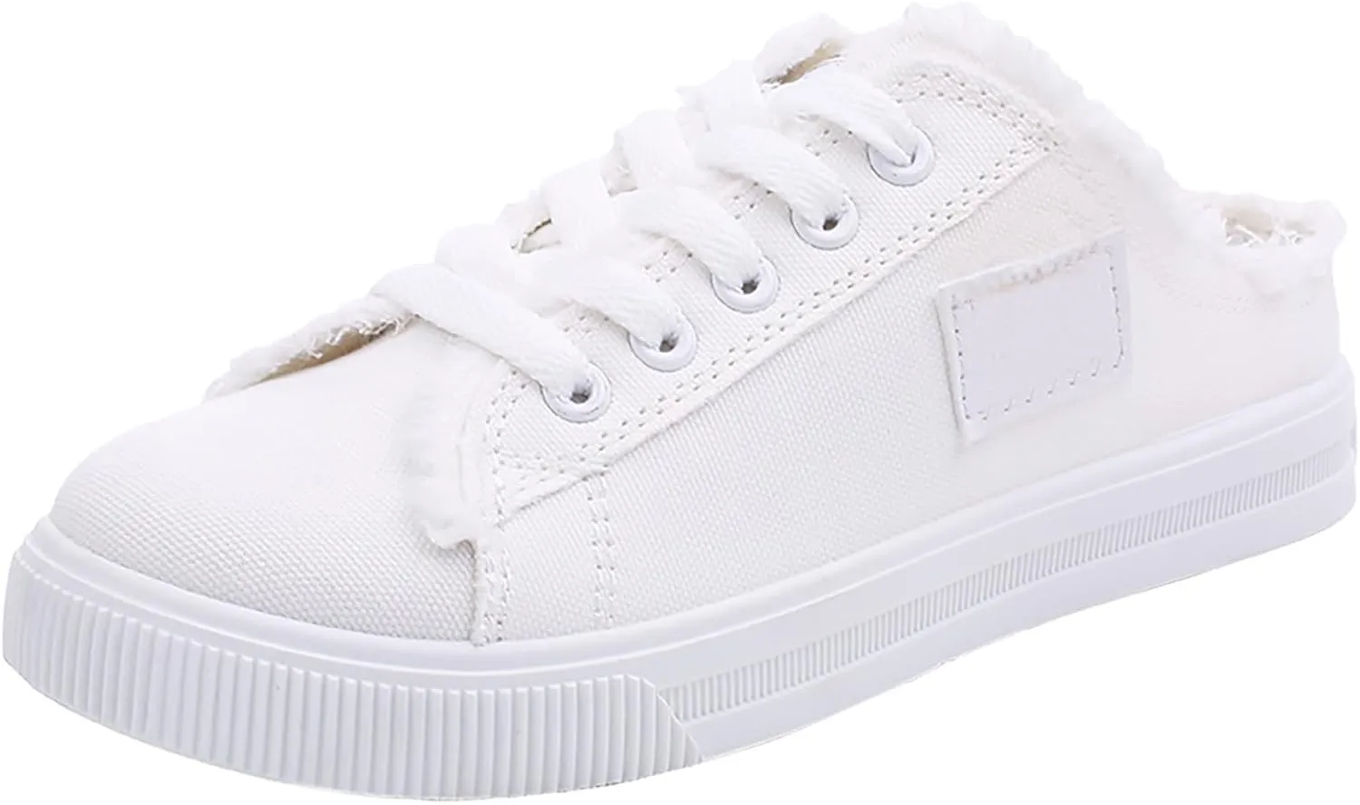 Slip On Sneakers Women Canvas Shoes Women's Mules & Clogs Fashion Comfortable Mules Womens Non Slip Loafers Casual Backless Shoes Slip On Shoe