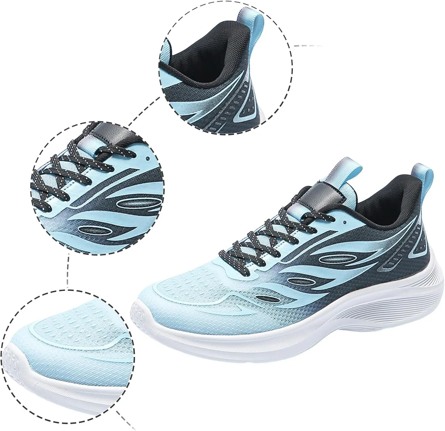 Sneakers Business Breathable Men Sports Shoes Fashionable New Pattern Minimalist Color Blocking Mesh Breathable