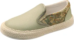 Summer Breathable Straw Shoes Mesh Cover Feet Retro Canvas Fashion Casual Board Shoes Men Lace up Chambray Sneaker