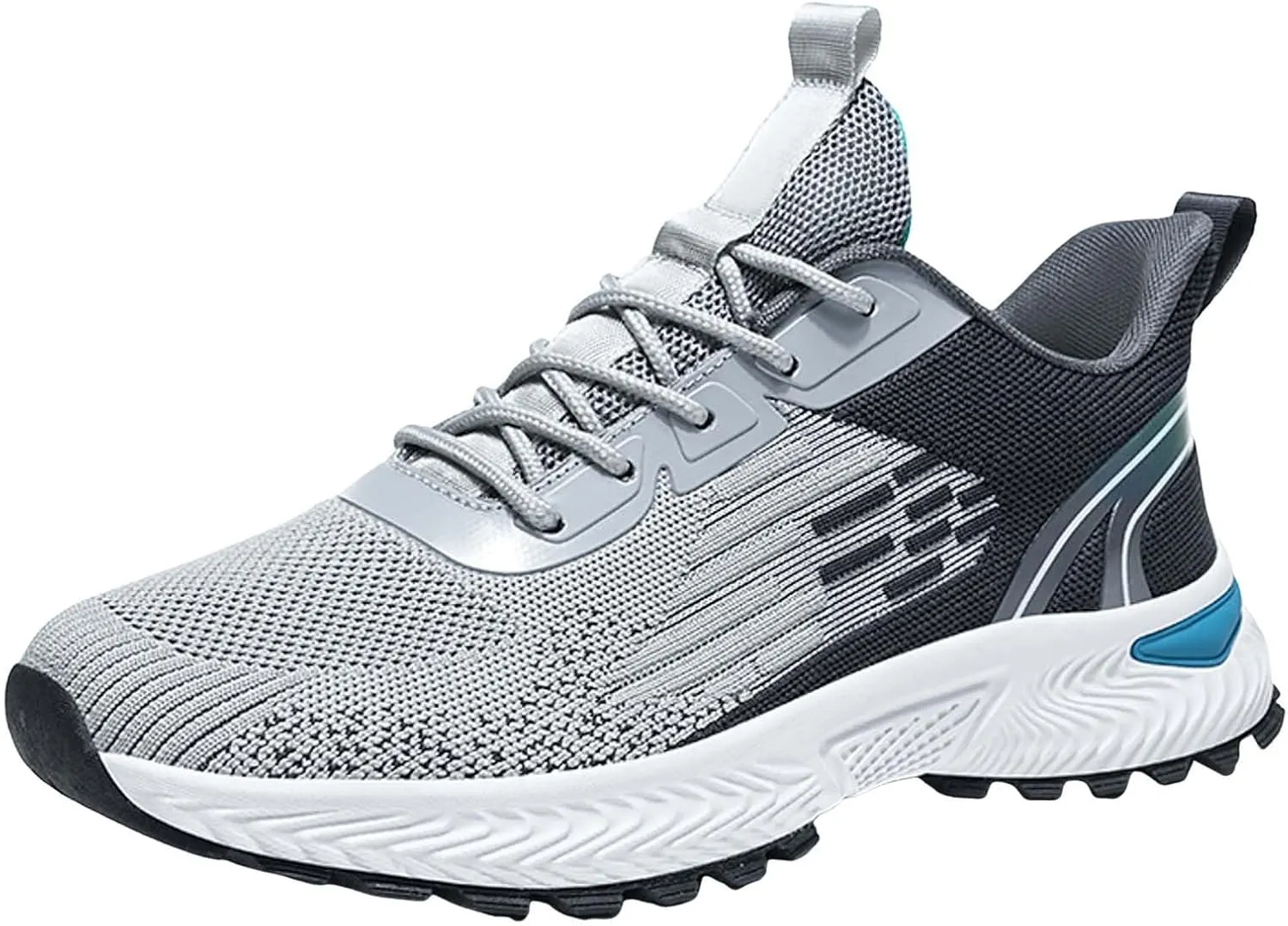 Tennis Walking Shoes Men Sports Shoes Fashionable New Pattern Color Blocking Mesh Fabric Breathable Comfortable Non Slip