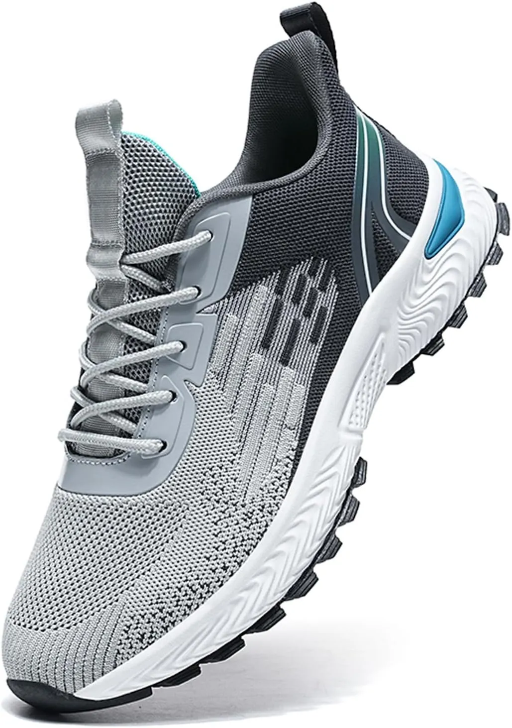 Tennis Walking Shoes Men Sports Shoes Fashionable New Pattern Color Blocking Mesh Fabric Breathable Comfortable Non Slip
