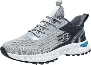 Tennis Walking Shoes Men Sports Shoes Fashionable New Pattern Color Blocking Mesh Fabric Breathable Comfortable Non Slip