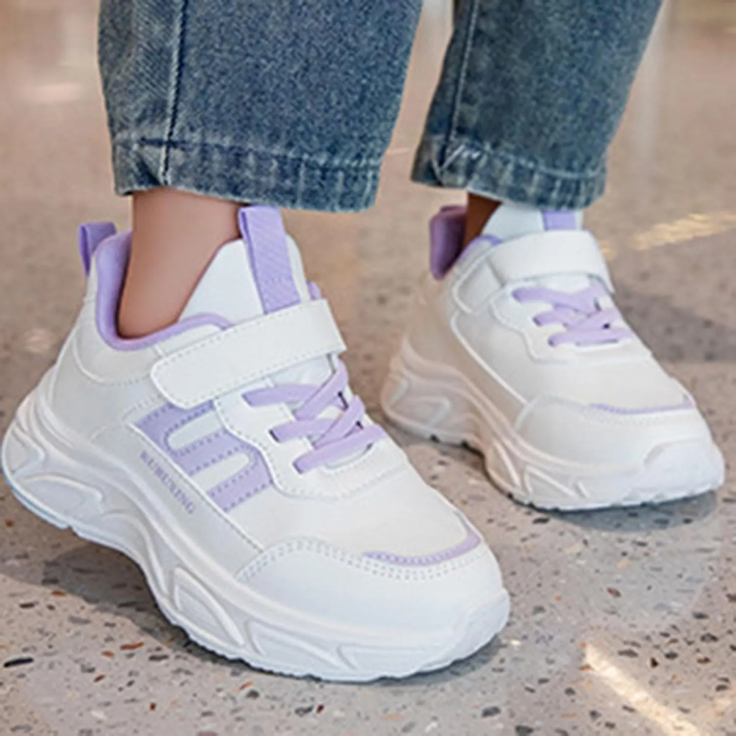 Toddler Big Kids Shoes Boys Girls Breathable Sneakers Athletic Running Shoes Casual White Sports Sneakers for Girls