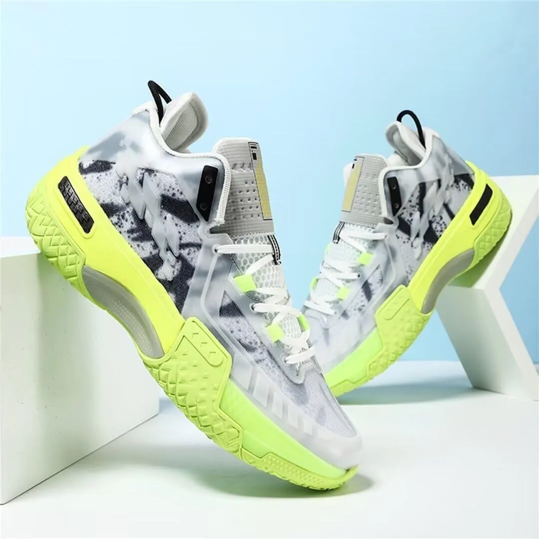 Unisex Basketball Shoes Breathable Lightweight Non Slip Rubber Sole Fashionable Sports Boots