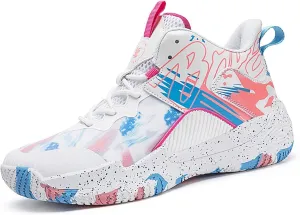 Unisex Fashionable Basketball Shoes Lightweight Breathable Anti Slip Color Blocked Style