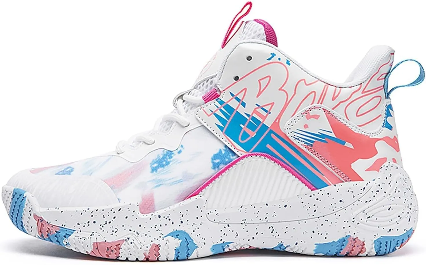 Unisex Fashionable Basketball Shoes Lightweight Breathable Anti Slip Color Blocked Style