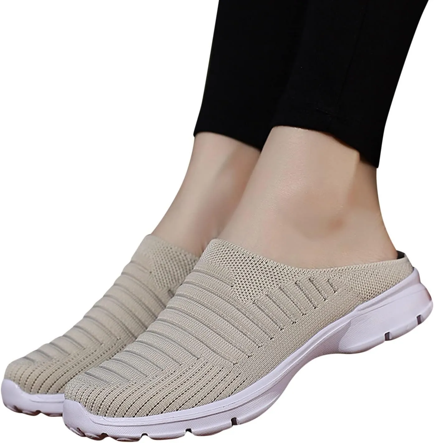 Unisex Mesh Orthopedic Breathable Solid Color Casual Slingback Shoes Comfortable Lighweight Sneakers Soft Sole Slip on Comfy Outdoor Walking Shoes