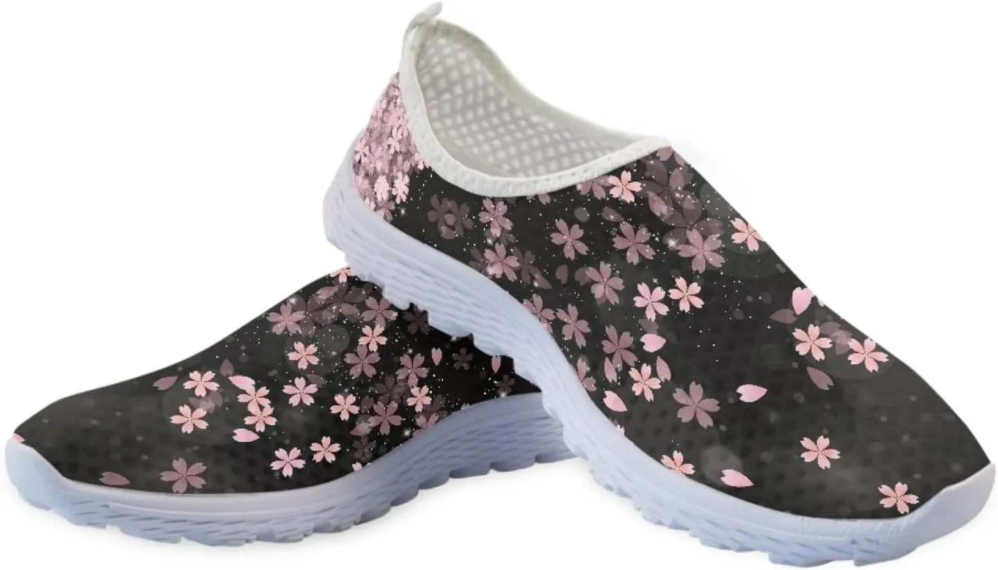 Veniyate Women's Walking Water Shoes Mesh Slip On Air Mesh Loafer Breathable Lightweight Running Sneakers