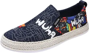 Walking Shoes Tennis Comfortable Canvas Men's Shoes Spring and Breathable Casual Flat Shoe Cover Wearing Linen Casual