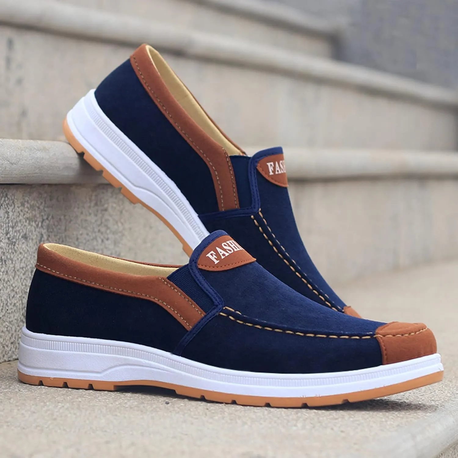 Walking Shoes Tennis Comfortable Fashion All Season Men Casual Shoes Flat Bottom Non Slip Cloth Colorblock Comfortable