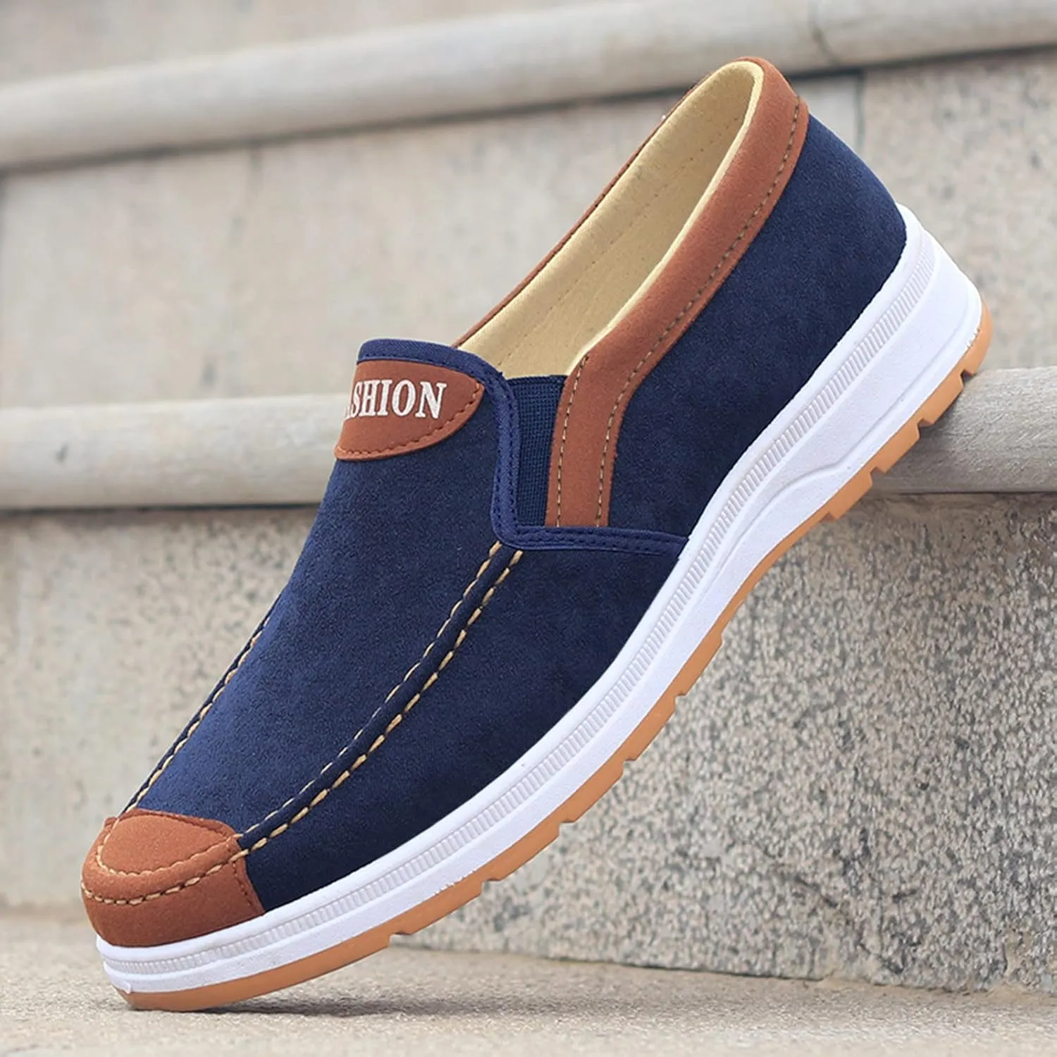 Walking Shoes Tennis Comfortable Fashion All Season Men Casual Shoes Flat Bottom Non Slip Cloth Colorblock Comfortable