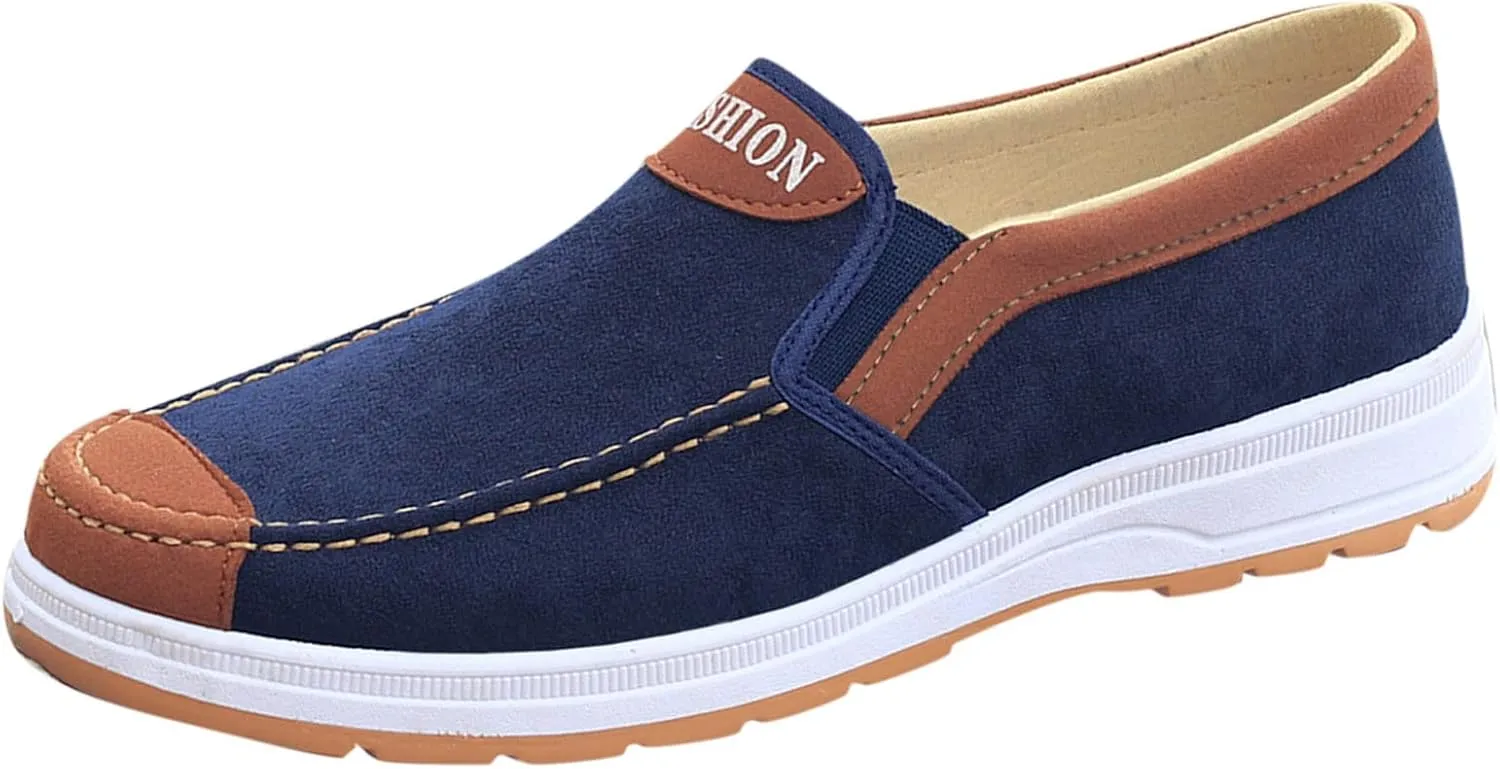 Walking Shoes Tennis Comfortable Fashion All Season Men Casual Shoes Flat Bottom Non Slip Cloth Colorblock Comfortable