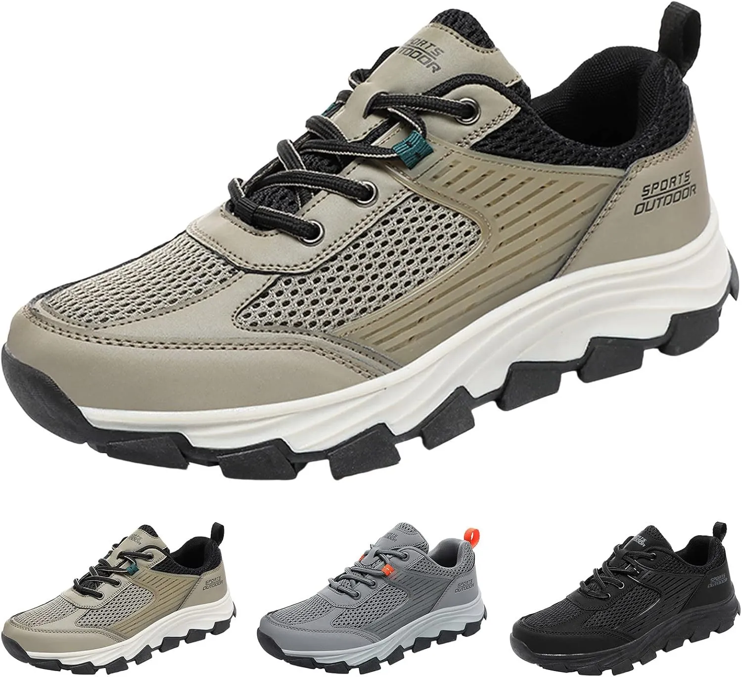 Walking Shoes Tennis Comfortable Men Sports Shoes Simple Solid Color Fashion Summer New Pattern Mesh Breathable