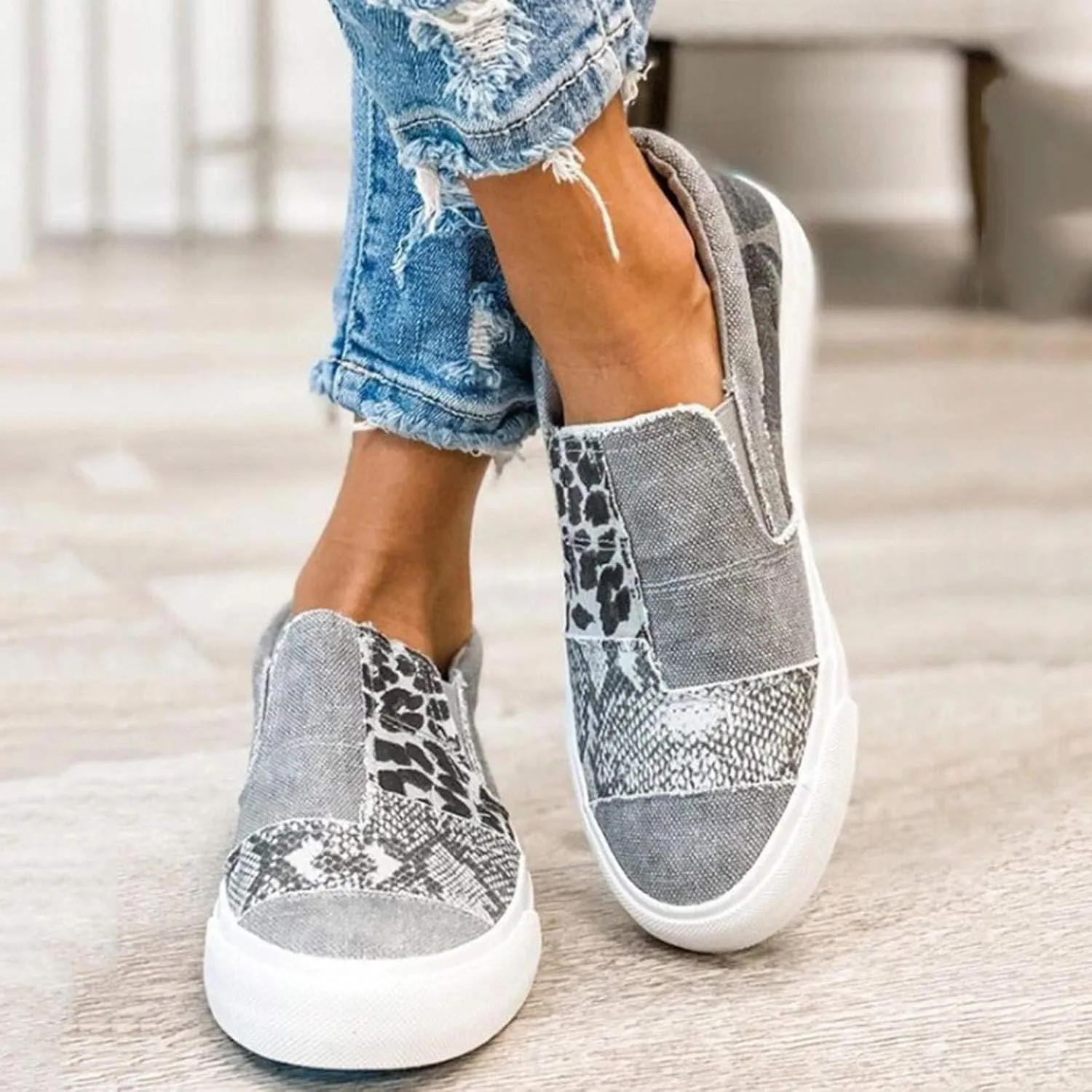 Walking Shoes Women Wide Toe Box Women's Athletic Shoes White Womens Walking Shoes Arch Support Non Slip Plantar Fasciitis Shoes Women Women's Slip On Shoes Size 7