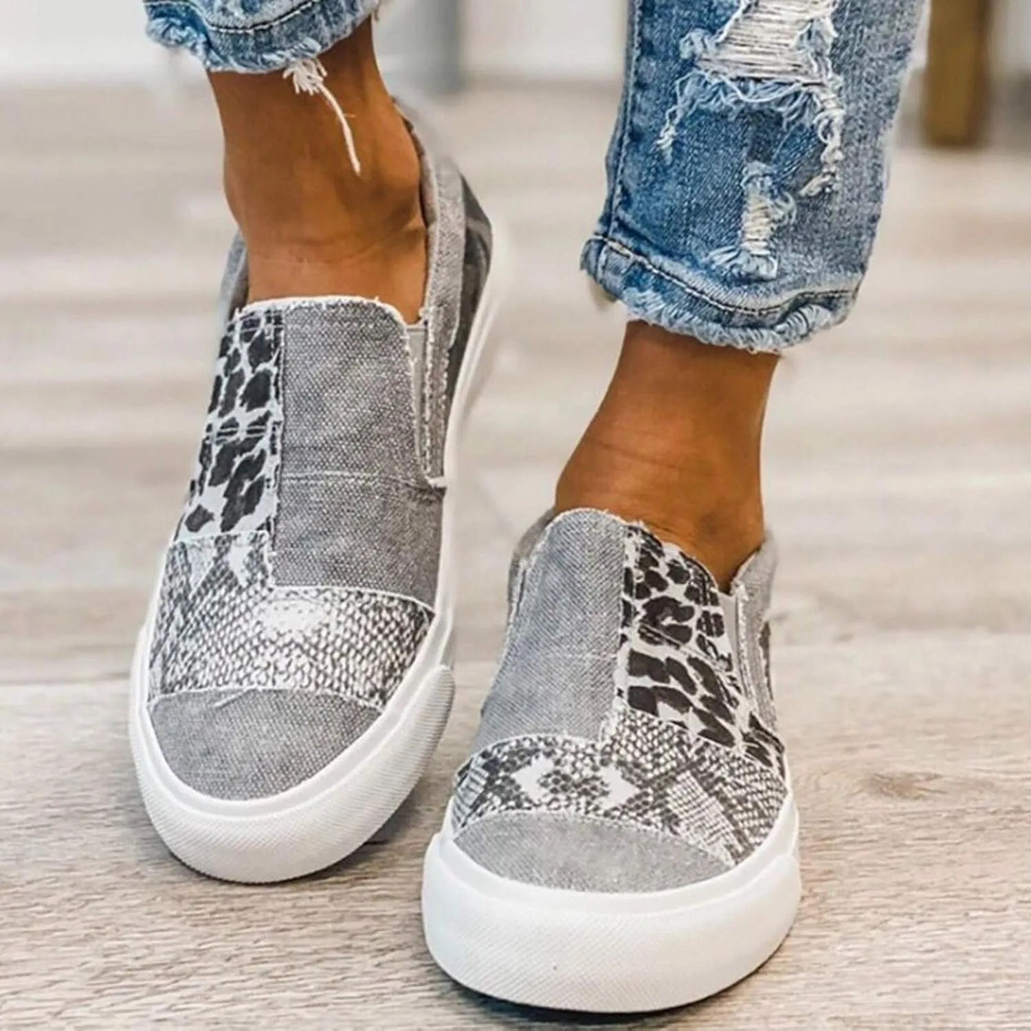 Walking Shoes Women Wide Toe Box Women's Athletic Shoes White Womens Walking Shoes Arch Support Non Slip Plantar Fasciitis Shoes Women Women's Slip On Shoes Size 7