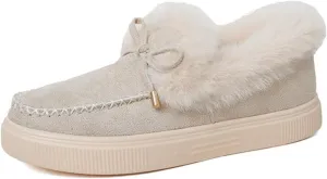 Winter Boots For Women 2024 Snow Boots Warm Ankle Booties Comfortable Slip On Outdoor Fur Lined Walking Loafers Shoes